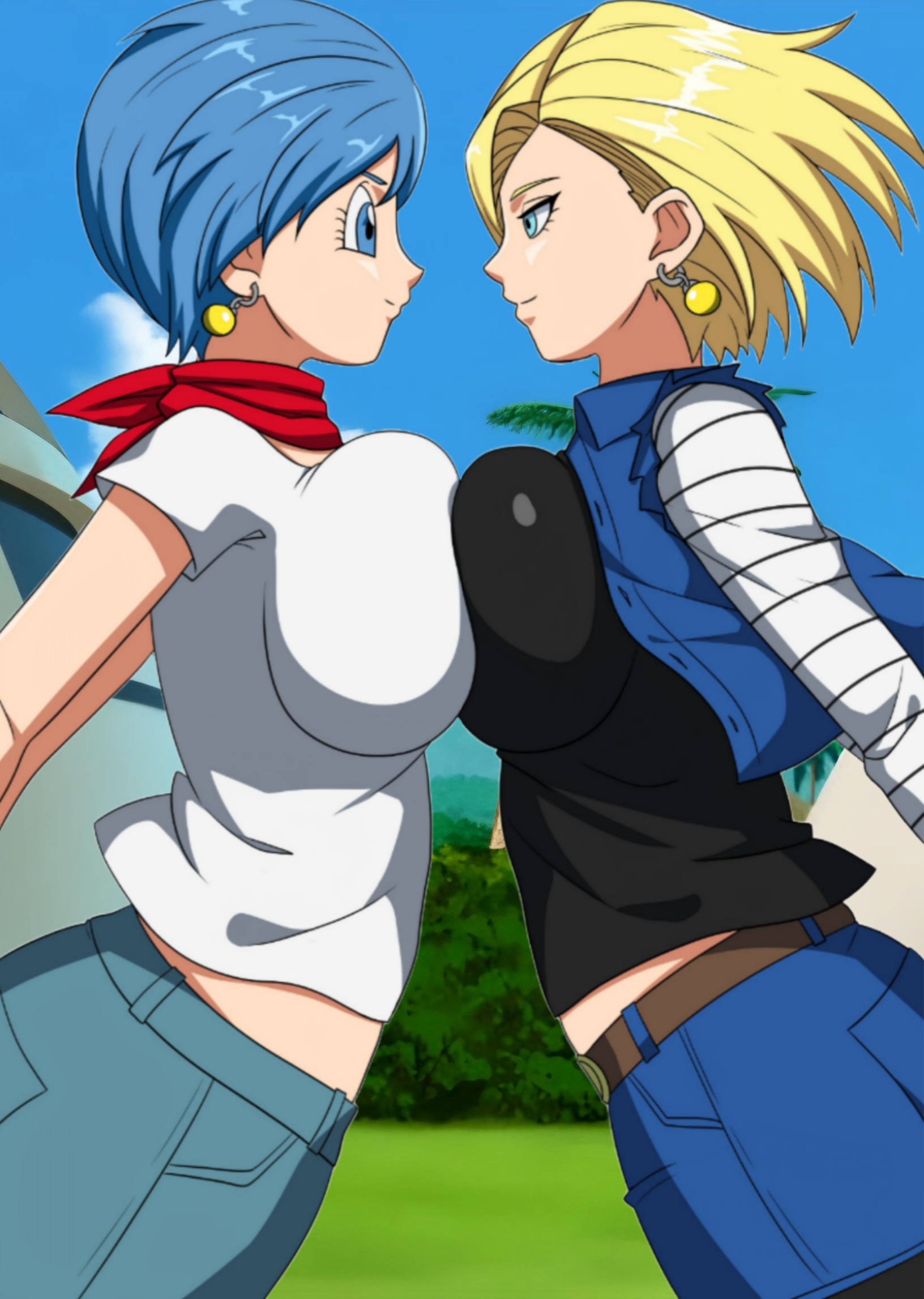 Potara Fusing Bulma And Android 18 Potara Fusion In Capsule Corp by VegettoBlack16 on ...