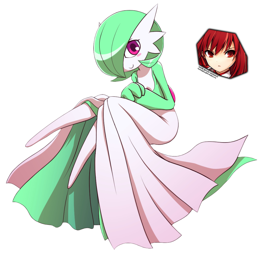 Pokemon render of sitting Gardevoir fanart by OneExisting on DeviantArt