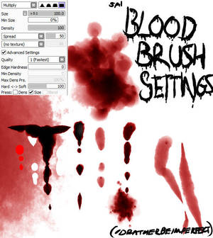 Paint Tool SAI: Blood Brush Settings *UPDATED!*