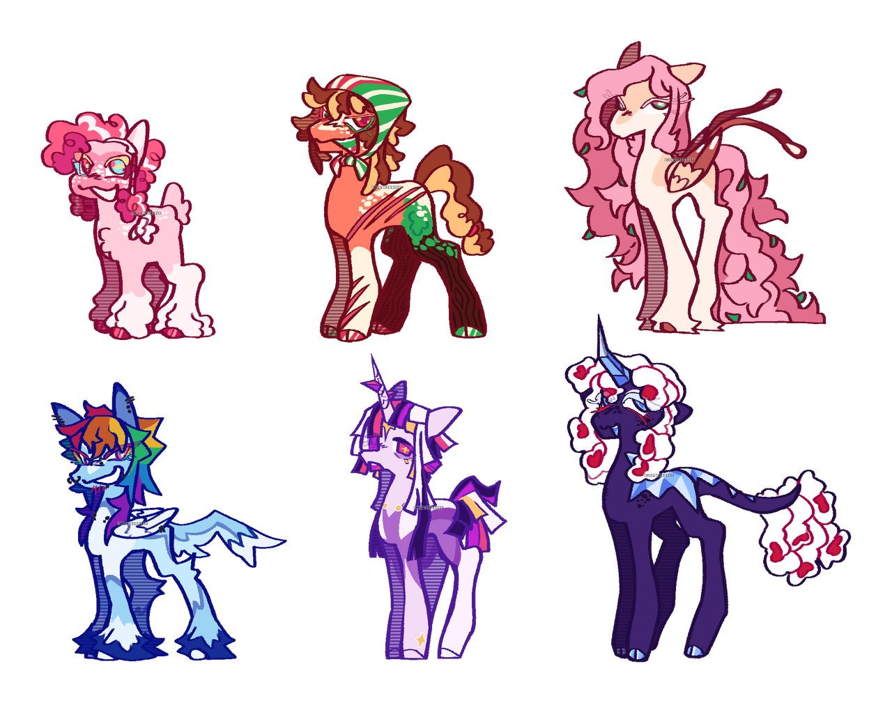 Mlp Rd Mane mlp redesigns| Mane 6 by KorpseGraveyard on DeviantArt