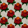 repeatable pattern of colourful roses