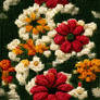 Cross stich flower effect repeatable pattern