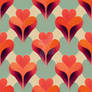love hearts and colourful repeatable pattern