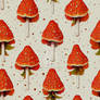 Cute mushroom repeatable pattern