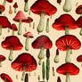 Cute mushroom repeatable pattern