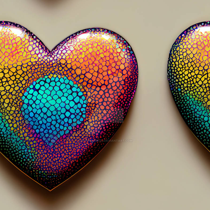 repeatable pattern of colourful hearts by CorvidArtzz on DeviantArt