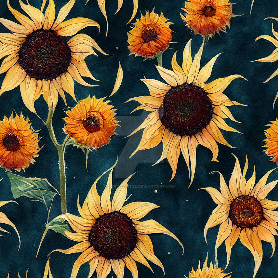 Sun Then Flower Pattern Sunflower repeatable pattern by CorvidArtzz on DeviantArt