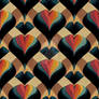 repeatable pattern of colourful hearts