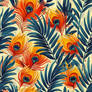 Peacock Feathers Seamless Pattern