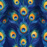 Peacock Feathers Seamless Pattern