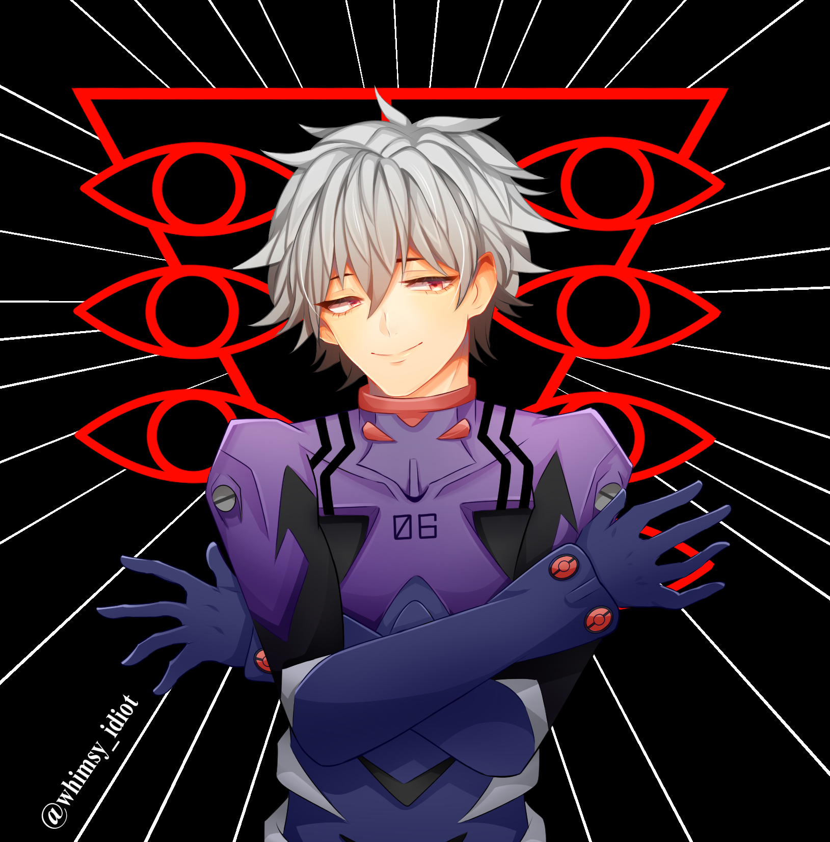 Kaworu from Neon Gensis Evangelion