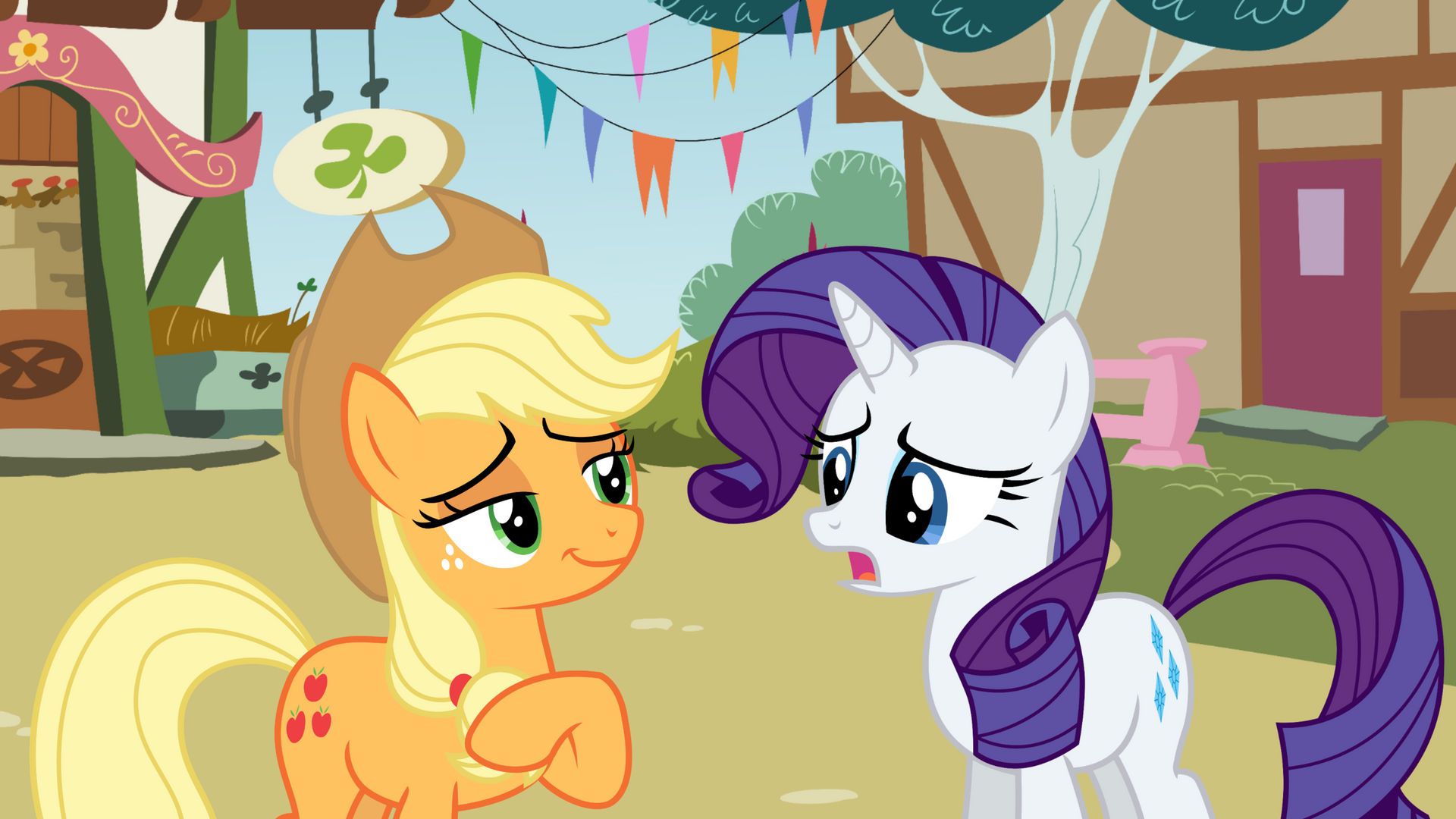 Rarity And Applejack Tells About It by Luckydog416 on DeviantArt