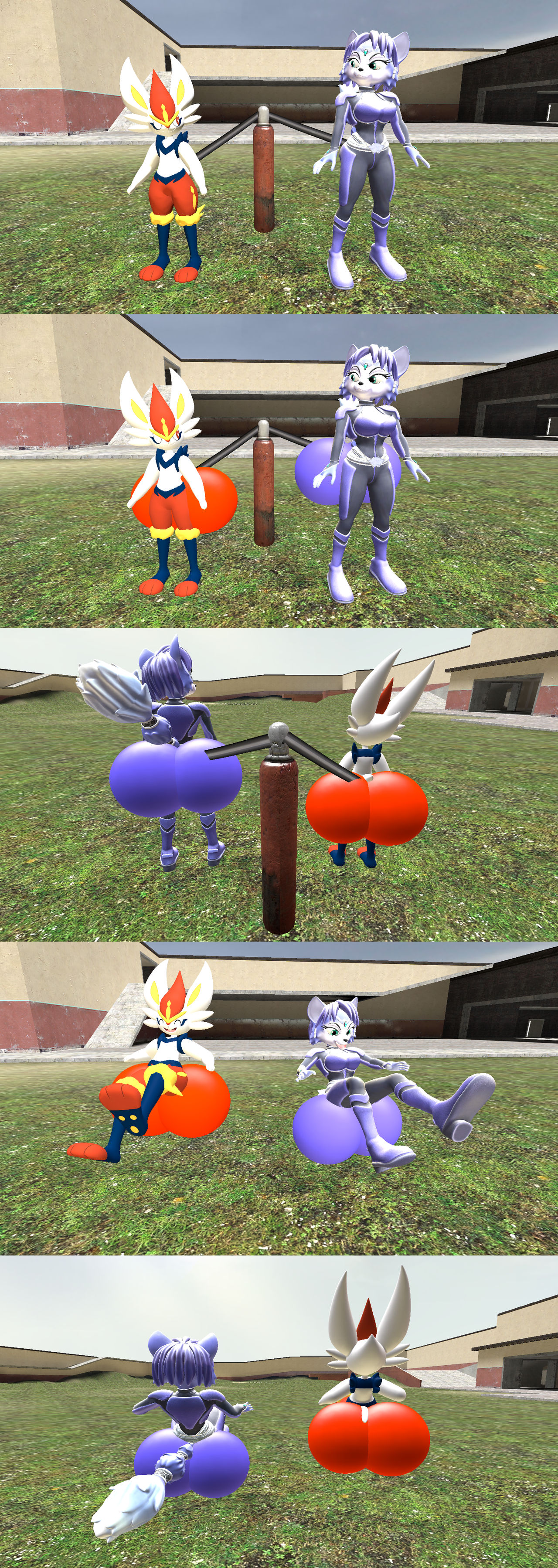 Krystal And Cinderace Butt Inflation by patrickmoua2004 on DeviantArt
