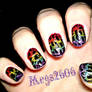 Polish Revisited:Black Crackle Over Rainbows Right