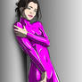 My new friend Katya in pink latex catsuit