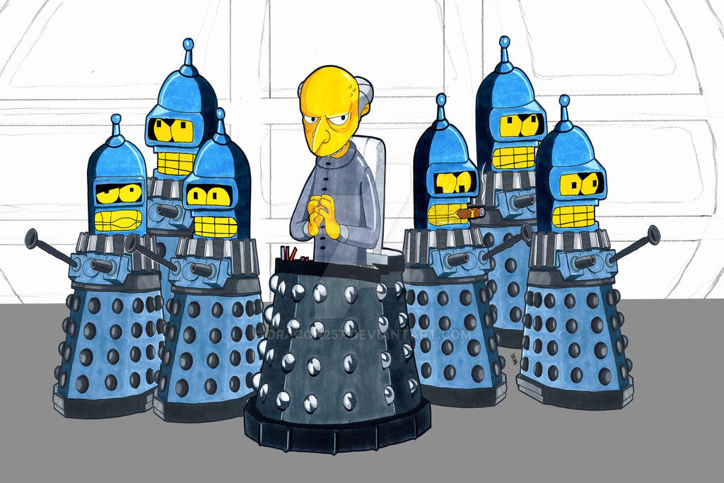 Dalek/Simpsons/Bender mash-up