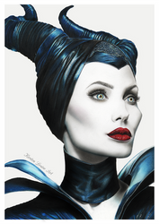 Maleficent Drawing - Angelina Jolie