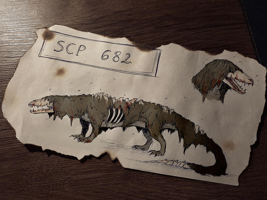Scp 682 sketches by Idiza194 on DeviantArt