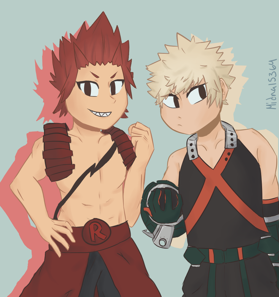 Kirishima and Bakugou by Midna15364 on DeviantArt