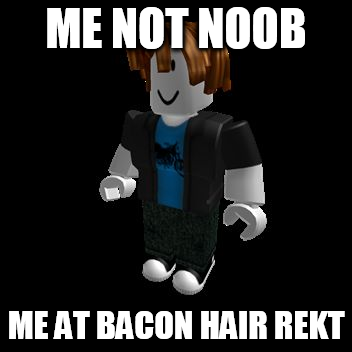 Bacon Hair Noob Accept My Friend Request by RainbowEevee-DA on DeviantArt