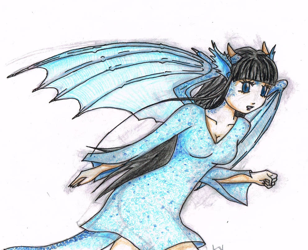 Dragon Girl Blue by TheKitCatAttack on DeviantArt