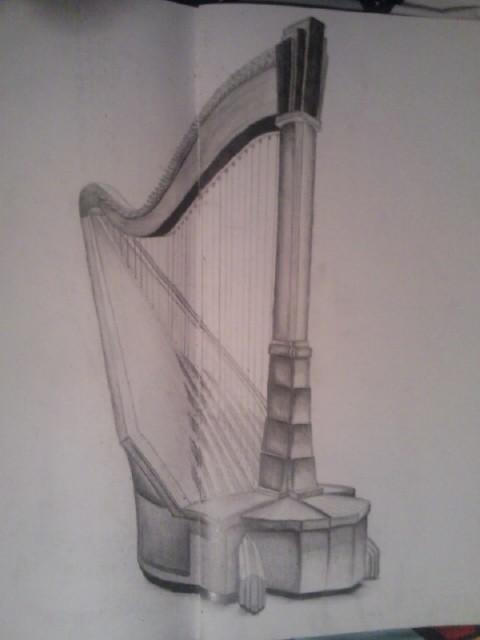 Harp Drawable Harp Drawing by ArtMarkall on DeviantArt