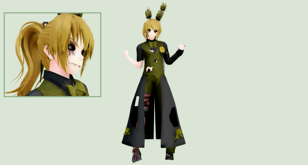 MMD FNAF - Springtrap (+model download DOWN) by IceGlacis on DeviantArt