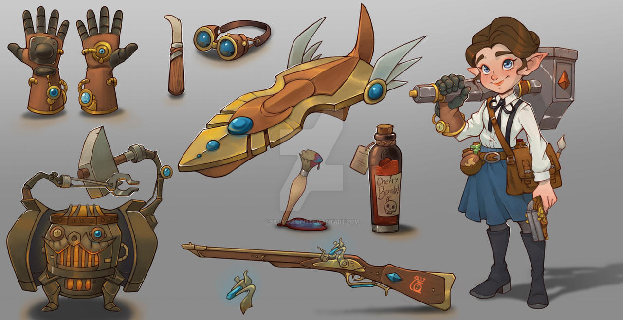 Object Commissions Characters Gnome artificer + objects commission by SillyGoblin3 on DeviantArt