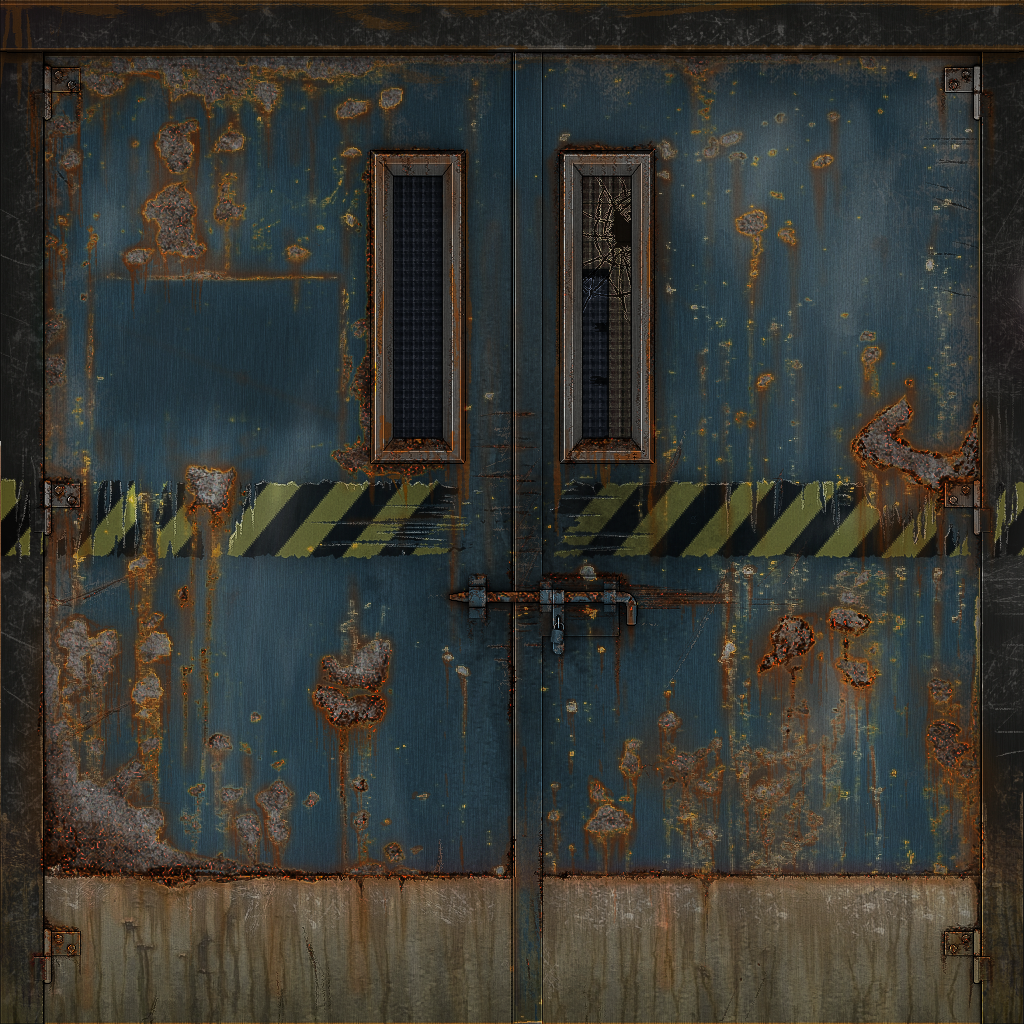 3D Metal door texture