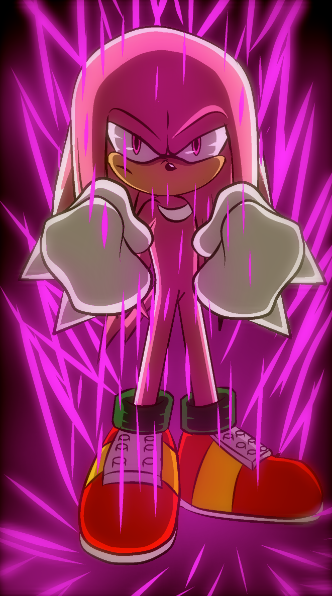 Super Sonic Hyper Knuckles glow black Art Print for Sale by AmaDeviant