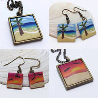 Beach Art Jewelry Sets