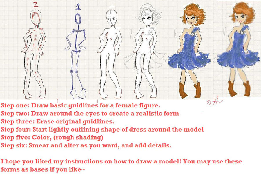 How Draw A Model How to draw a fashion model by Ginger-Hart on DeviantArt