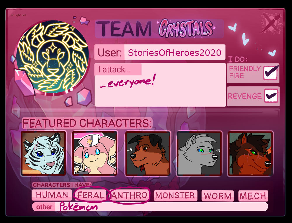 Art Fight 2025 Team Crystals by storiesofheroes on DeviantArt