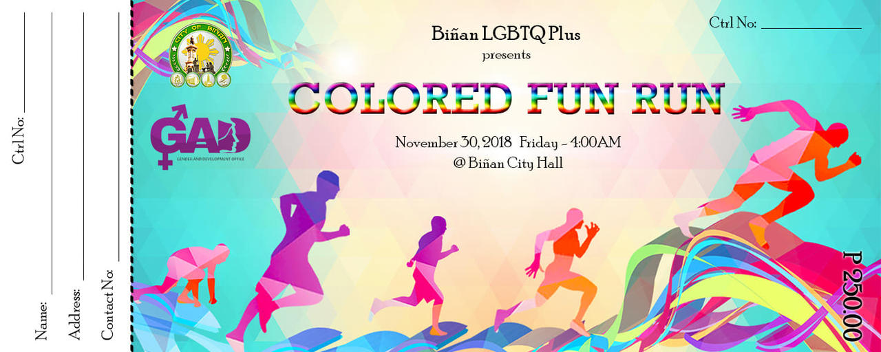 Ticket For Color Fun Run By Lemmuelturaya On Deviantart