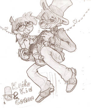 Kaito Kid And Detectiv Conan by Cheapcookie