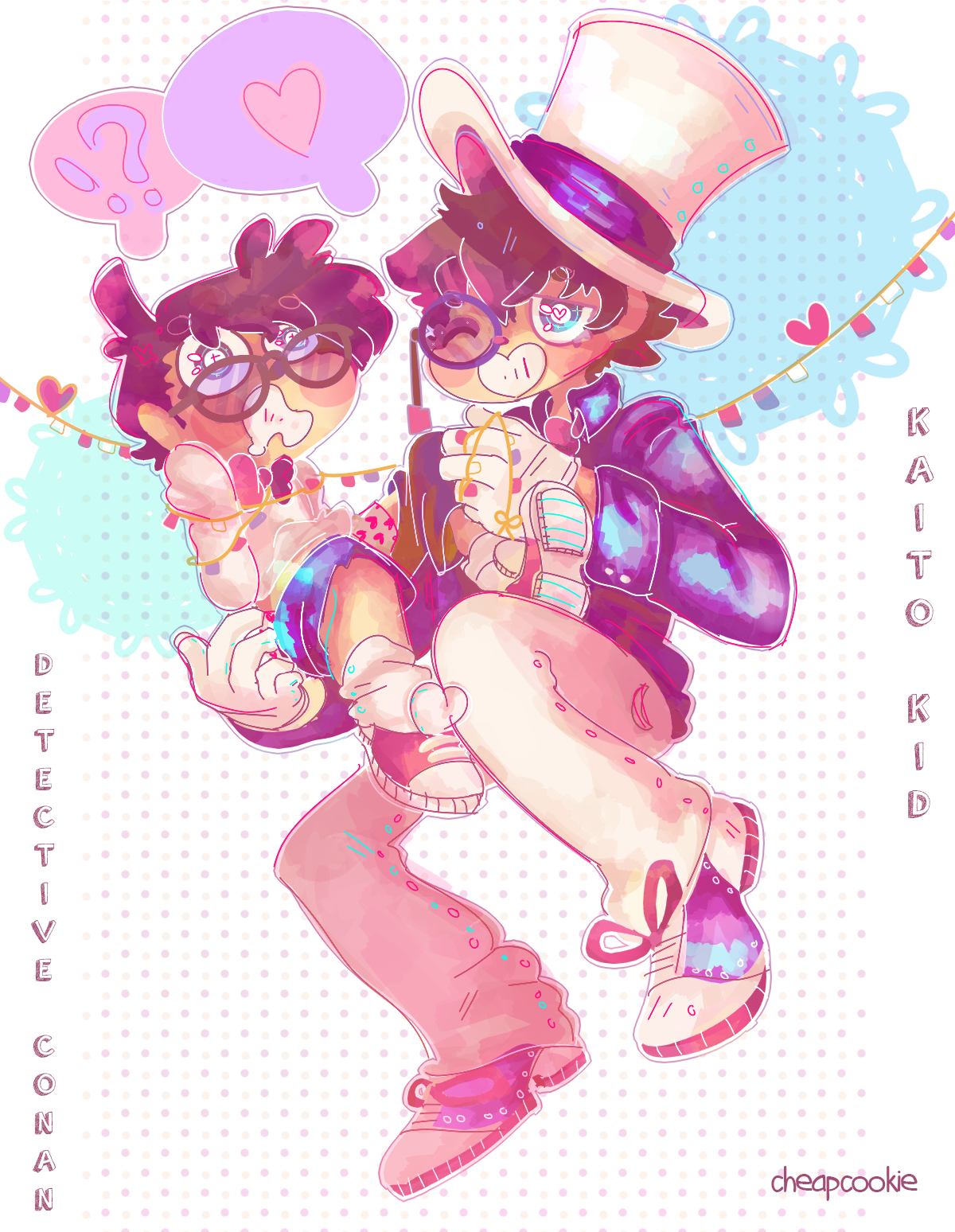 [speedpaintsu] Kaito Kid and Detective Conan