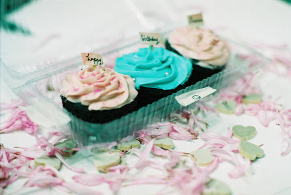 Cupcakes and petals