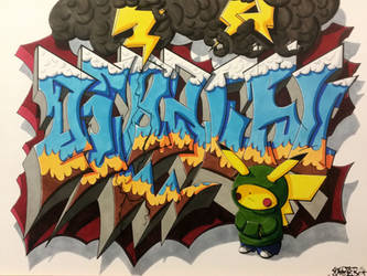Pikachu-Graffiti 'Pikachu' [by 'Master!']
