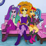 The Dazzlings and Sunny just chillin'