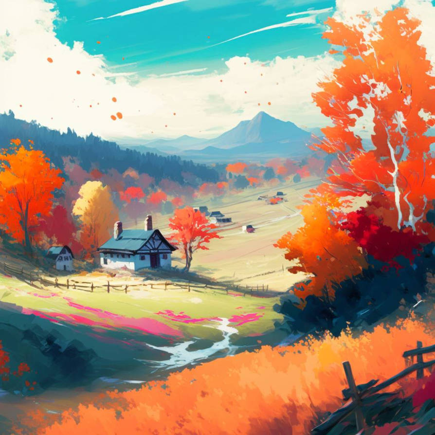Autumn landscape by Marabali on DeviantArt