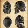 Fantasy leather helmet