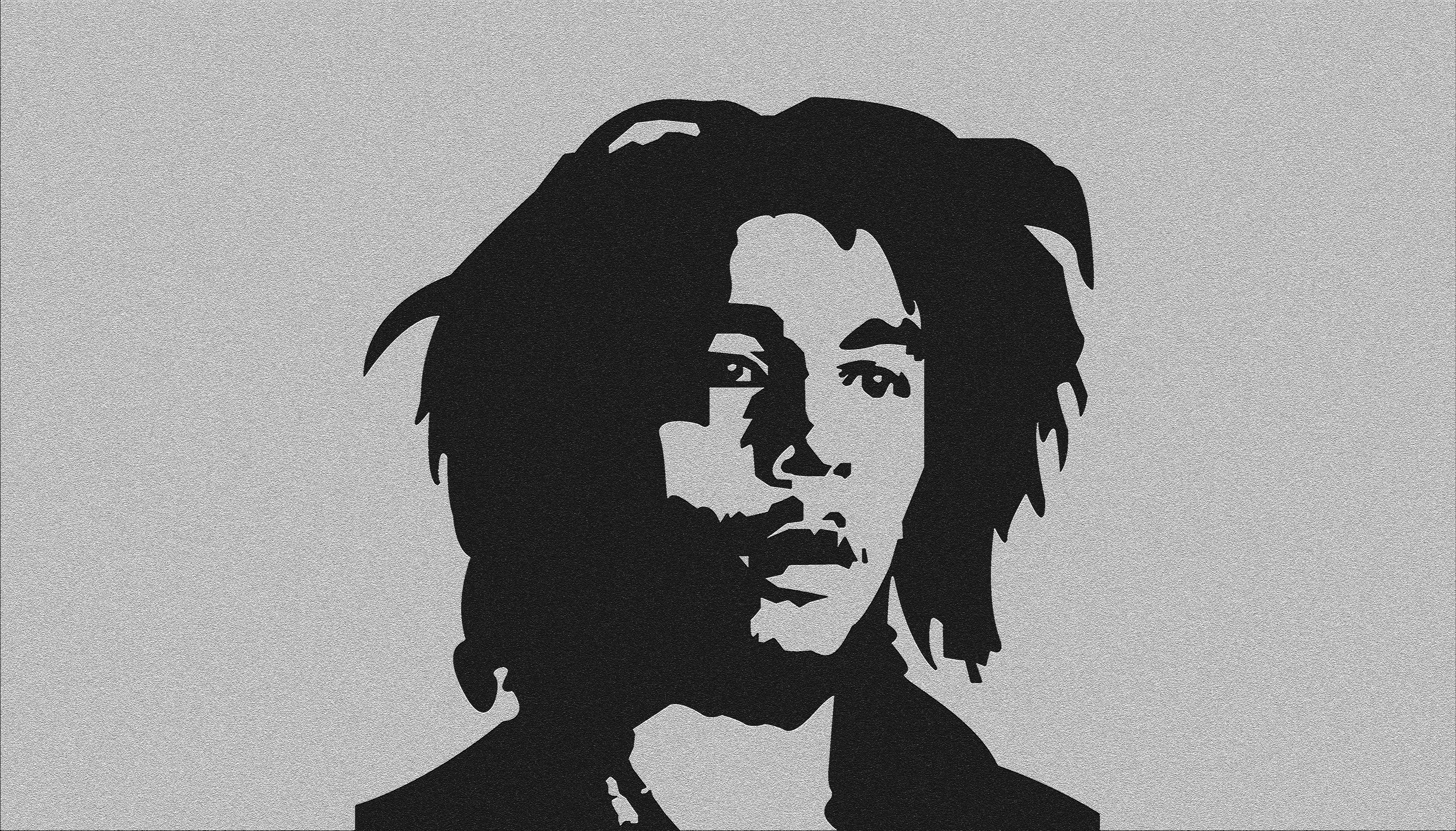 Simple Bob Marley Based On One Love Poster Bw2 By Arand4 On