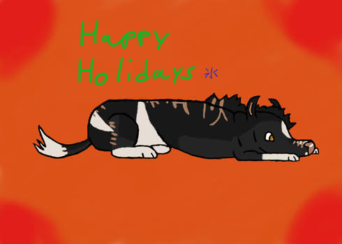 Secret Santa Gift art -Crow the Mafia dog