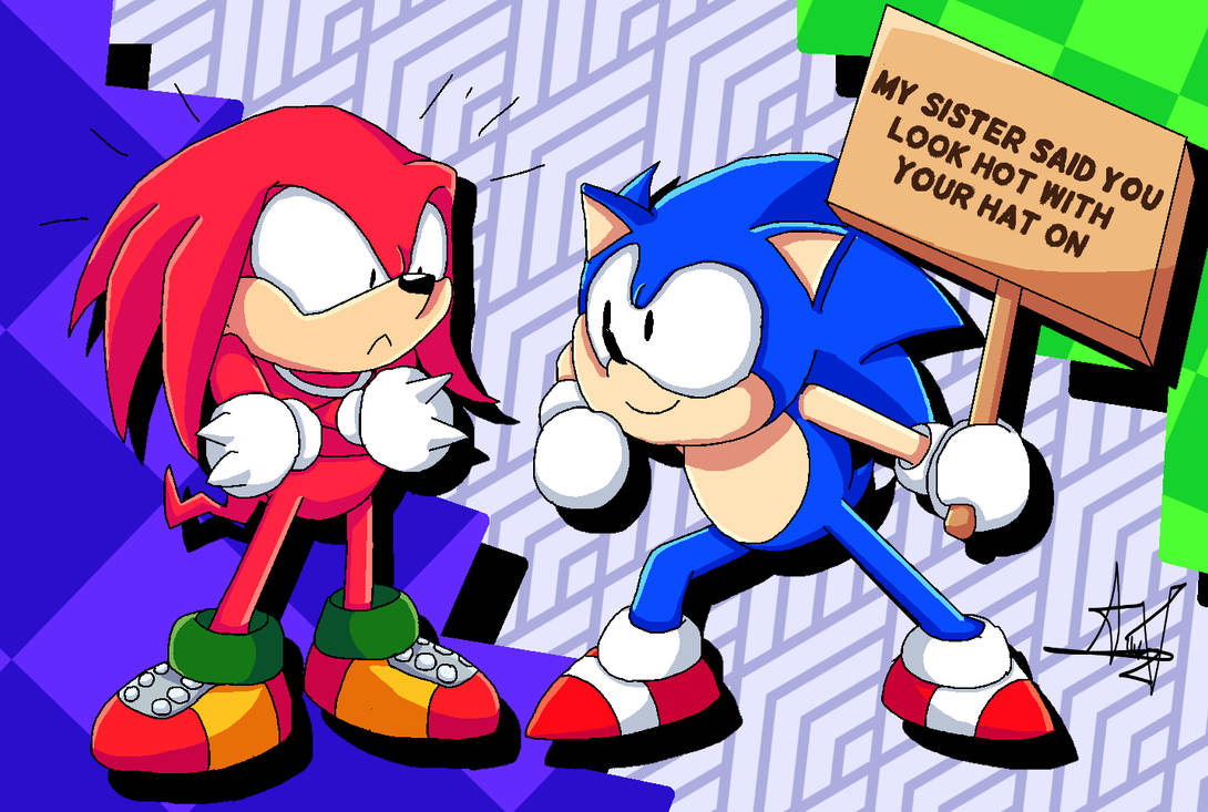 Bothering Knuckles by AlexanderVlue on DeviantArt