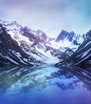 Premade background snowy mountains