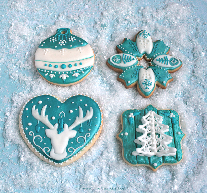 Cookies: Teal Christmas