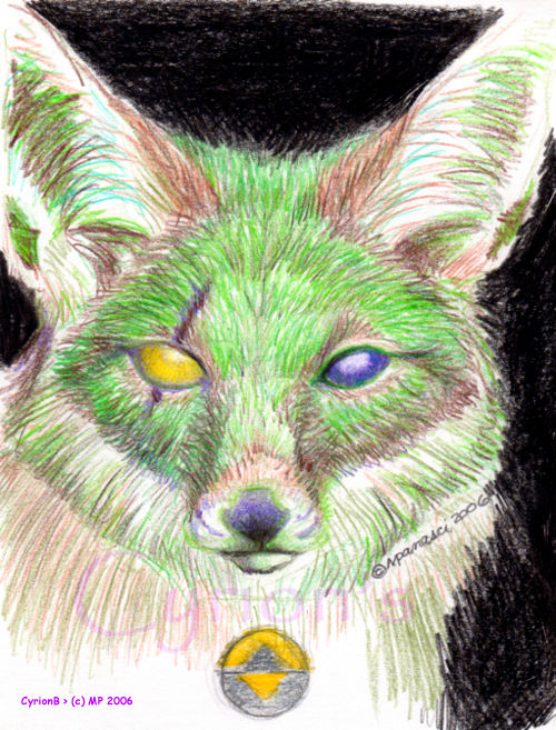 Green Fox_Done by CyrionB on DeviantArt