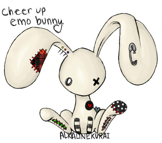 Cheer up, emo bunny. by alkalinekurai on DeviantArt