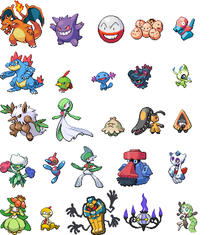 FIVE FAVOURITE POKEMON FROM FIRST FIVE REGIONS by geno2925 on DeviantArt