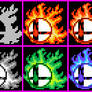 8-bit Super Smash Bros. 4 Logos